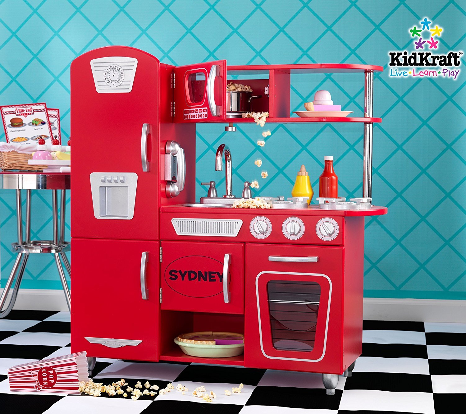 toy kitchen red