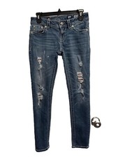 Miss Me Jeans Womens 26 Cuffed Skinny Distressed
