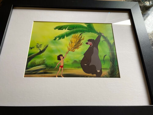 Framed & Matted Disney Print “ A Helping Hand “ Mowgli & Baloo New In Box - Picture 1 of 6