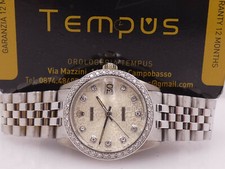 ROLEX DATEJUST BOY 31mm 6827 18KT W.GOLD DIAMONDS DIAL&BEZEL YEAR '75 +BOX WATCH