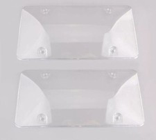 Transparent License Plate Frame Cover Bug Shield Plastic Protector Us Auto 2pcs
