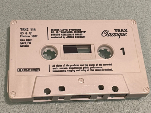 George Lloyd: Symphony No. 10 - Josephs: Concerto For Brass Cassette Tape Album - Picture 4 of 5
