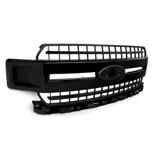 For 2018-2020 Ford F-150 F150 XLT Front Bumper Grille Glossy Black JL3Z-8200 - Picture 17 of 19
