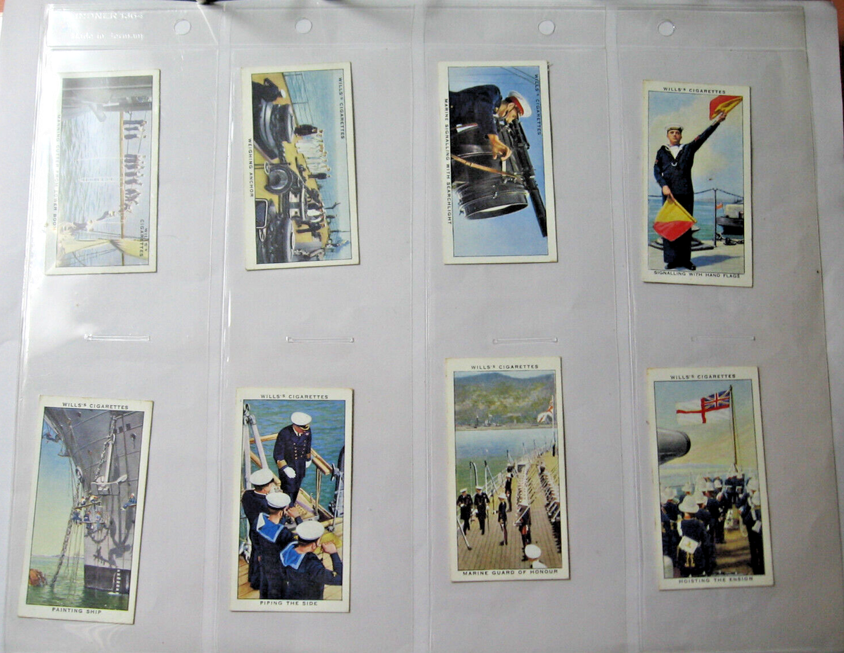 wills cigarette cards life in the royal navy 1940's(?) Set of 