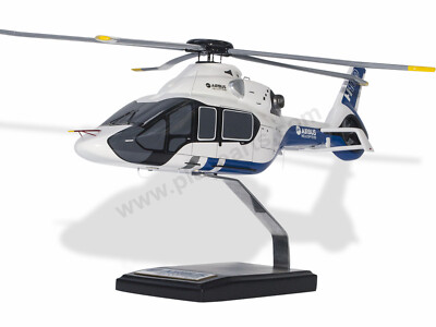 Airbus Helicopters H160 with logo plaque Solid Wood Handcrafted Display Model