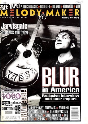 K8 MELODY MAKER ZEITUNGSSEITE 15X11 DAMON ALBARN BLUR : 3.9.1996