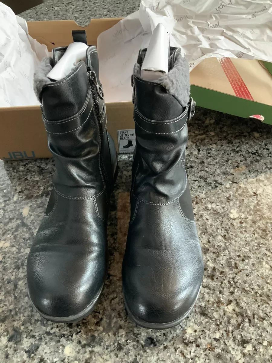 Women s JBU JAMBU Boots. Evans Buckle Zip Ankle Booties. Black. Sz