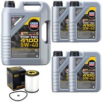 MotoröL Set 4100 5W-40 Liqui Moly 9 Liter + ÖLfilter FüR Mercedes E-Klasse CLS