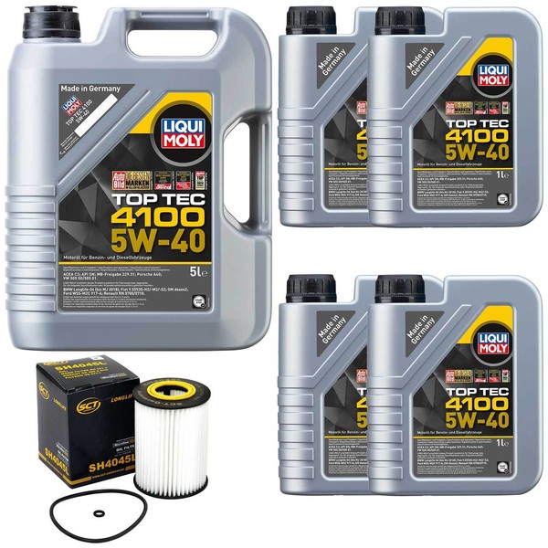 MotoröL Set 4100 5W-40 Liqui Moly 9 Liter + ÖLfilter FüR Mercedes E-Klasse CLS-image