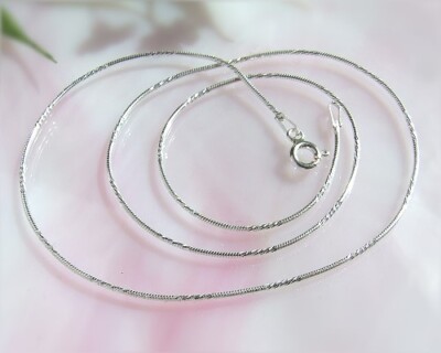 Schlangenkette Silber 925 diamantiert Halskette echt Sterlingsilber 40-42cm kc74