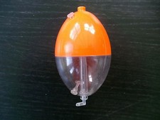 SET OF 3 CJT X-LARGE OVAL BUBBLE FLOATS 80mm  ORANGE / CLEAR