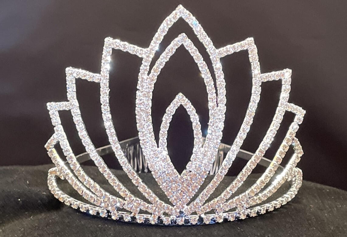 BEAUTIFUL RHINESTONE TIARA WITH COMBS - MODEL G12 | eBay display picture 3