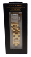 Metal Watch Band For Apple Watch 38mm 40mm , Shiny Gold/White Resin