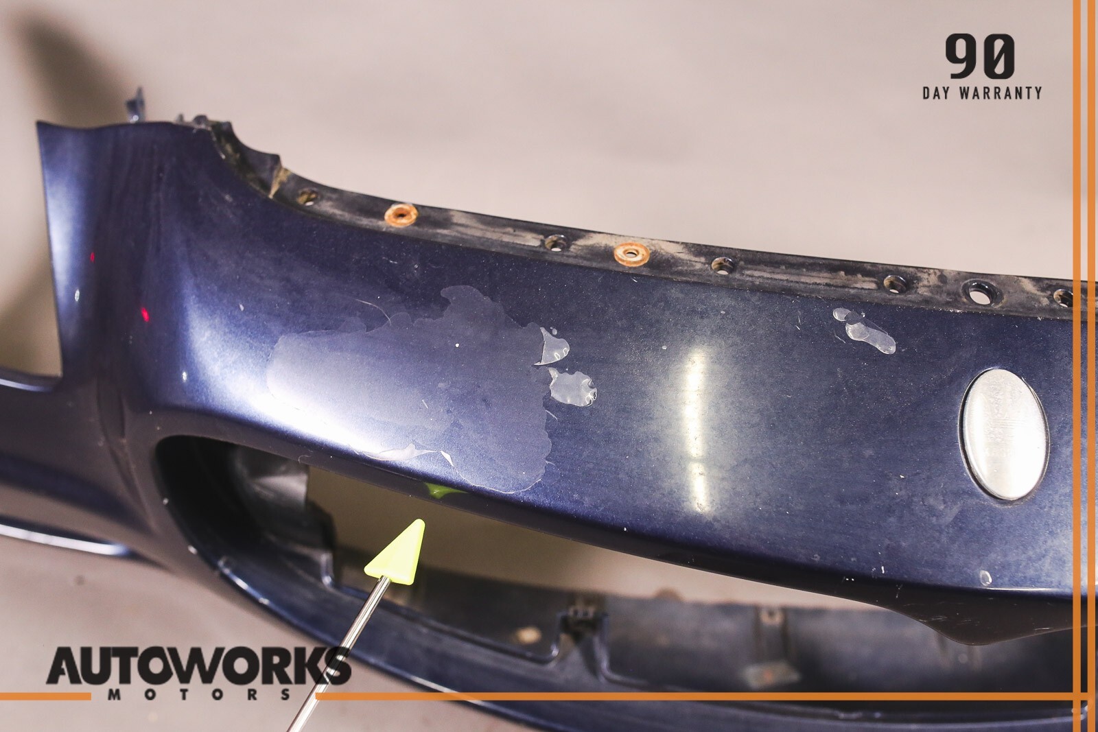 03-08 Maserati Quattroporte M139 Front Bumper Cover Panel Blue Nettuno OEM
