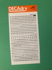 DECADRY N  227 RUB-ON BLACK LETTERS  NUMBERS TRANSFER  16pt-0.157 inch-4 mm 