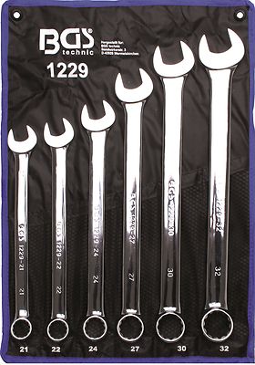BGS INDUSTRIE lange Maul-Ringschlüssel-Satz XXL extra lang 21-22-24-27-30-32 mm 