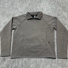 Mountain Hardwear Sweatshirt Womens Extra Small Charcoal Brown Pullover Mock Nec