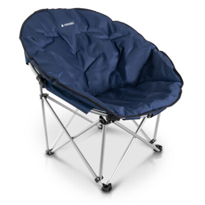 Navaris Chaise Pliante Ronde Siège de Camping Pliable Sac de Rangement