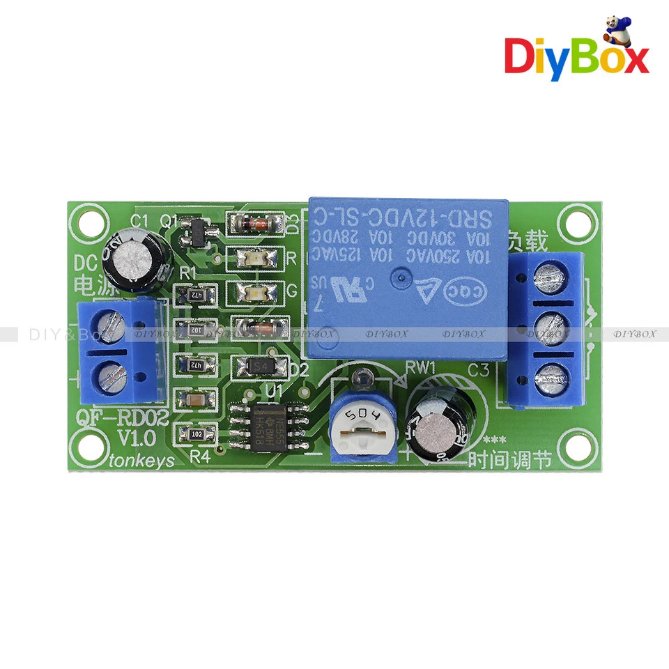 DC 12V NE555 0~60 Seconds Delay Timer Time Switch Adjustable Time Relay Module - Image 2 of 4