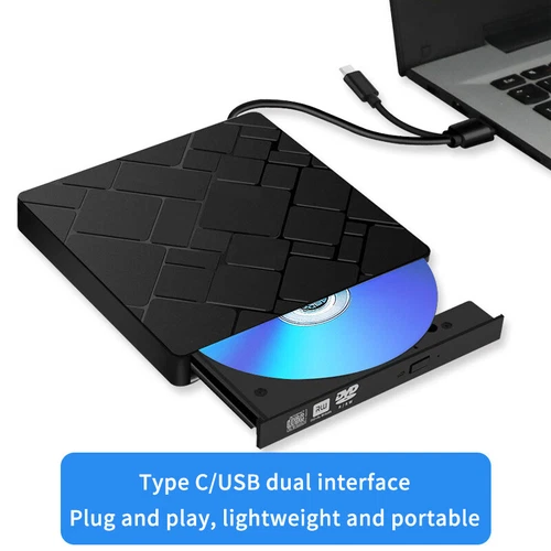 TypeC+USB 3.0 External Blu-ray Drive CD24X High-speed Drive Tools And Burnin _r1