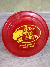 Vintage Bass Pro Shops Frisbee Flying Disc Myrtle Beach, SC Made In USA Red 8.5"