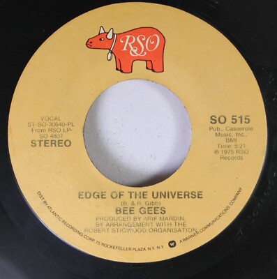 Rock 45 Bee Gees - Edge Of The Universe / Night On Broadway On Rso | eBay