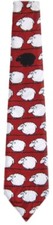 Men's Red White Black Sheep Novelty Theme Necktie Fun Novelty Ties