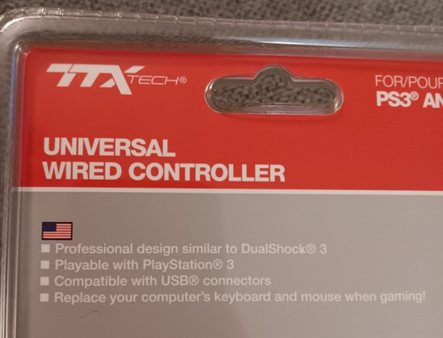 TTX Tech PC and PlayStation 3 PS3 USB Wired Controller RED Brand New - Picture 4 of 5
