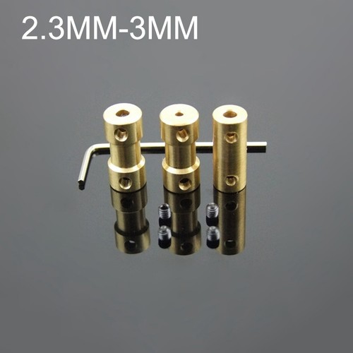 5PCS 2/3/3.17/4/5/6mm Brass Shaft Coupling Coupler DIY Model Decelerate Motor - Picture 62 of 117
