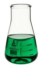 Eisco Labs 250mL Conical Erlenmeyer Flask, Wide Neck - Borosilicate Glass