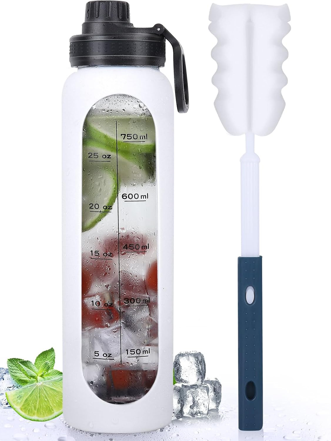 S 32oz With Silicone Sleeve Drinking Hydration Bottles