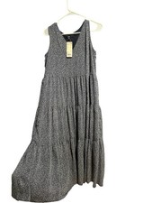 Uniqlo Floral Tiered summer  Dress blue Casual Women Small Maxi