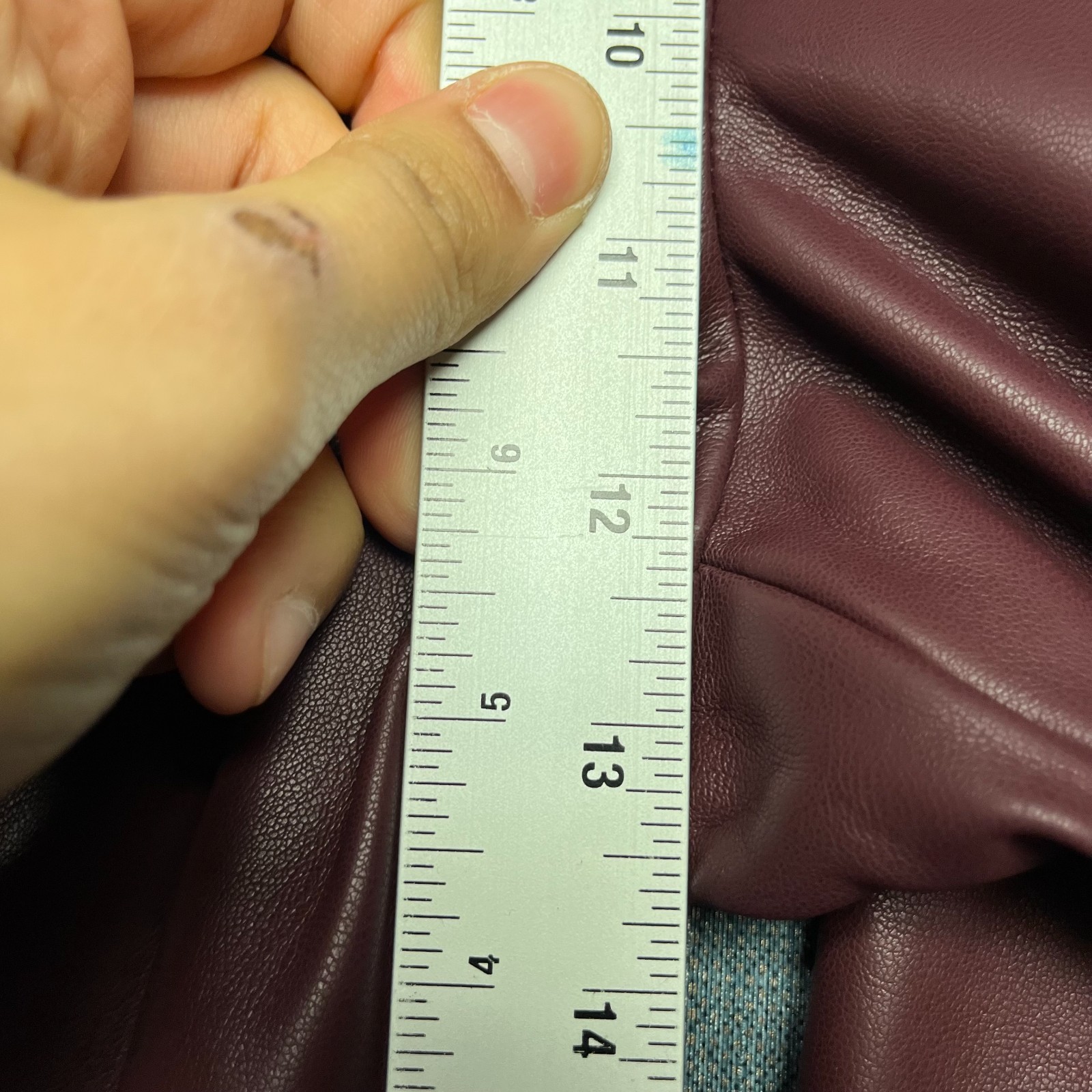 Banana Republic Women's Pants Size 2 Tall Burgundy Wide Leg Leather Button Fly thumbnail 5