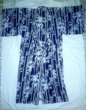 Japanese Yukata Kimono Robe Men XL 57"Length Cotton Dragon Made in Japan New