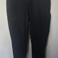 Nine West Women’s Houndstooth Slim Ankle Dress Pants Size 12 Black Gray Career W