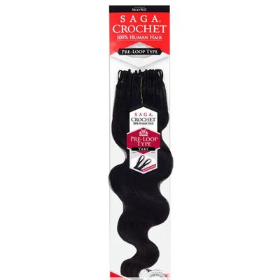 Saga 100% Human hair crochet Loop type - Loose deep
