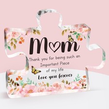 Gifts for Mom - Delicate Mom Birthday Gifts from Daughter Son - Engraved Acrylic