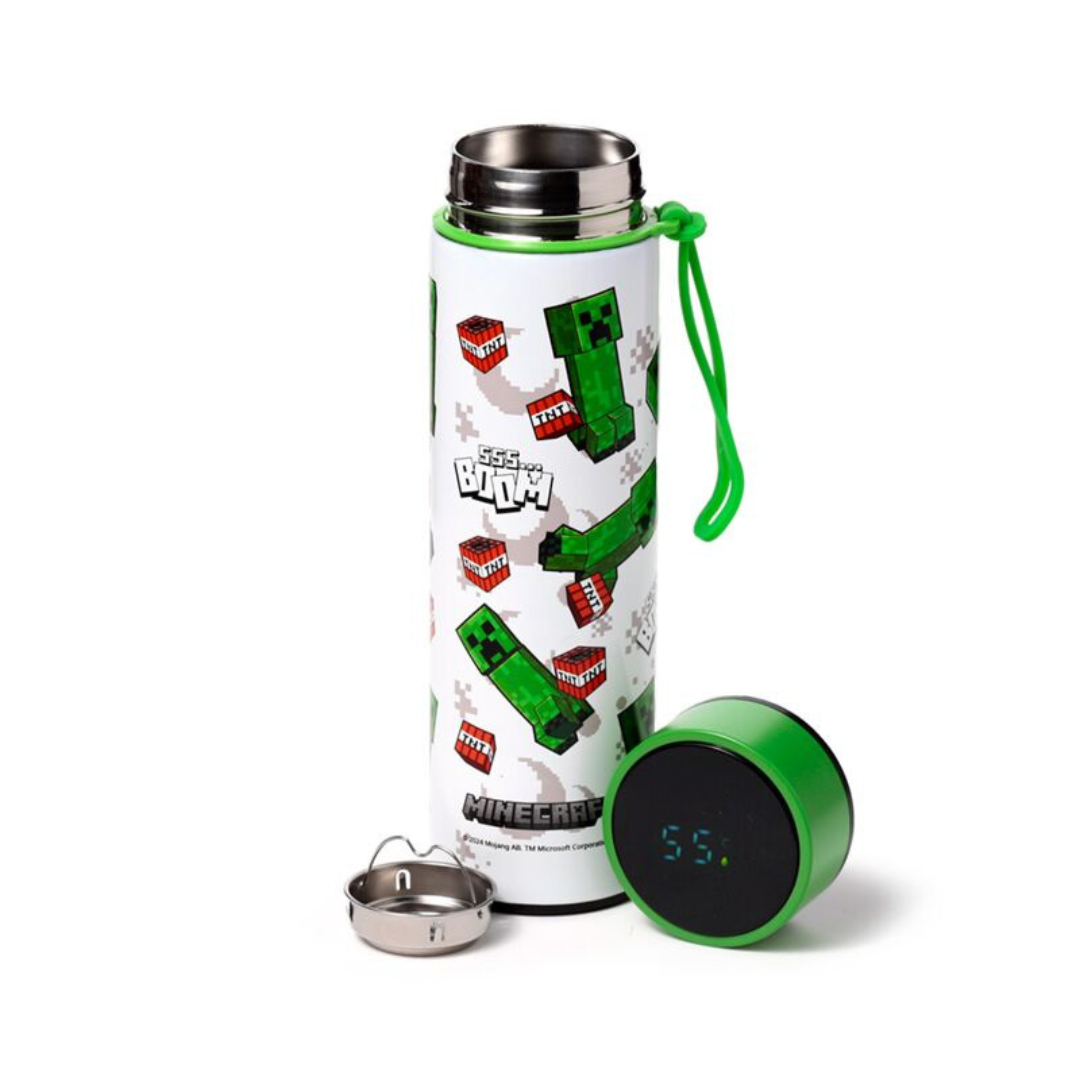 Minecraft SSS BOOM Digital Thermometer Bottle Hot Cold Insulated Travel Flask