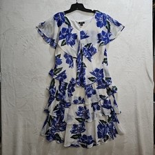 Fairy CORE RUFFLE 80'S TIERED FLIRTY SZ 14 Light & Flirty Knee Length 8148