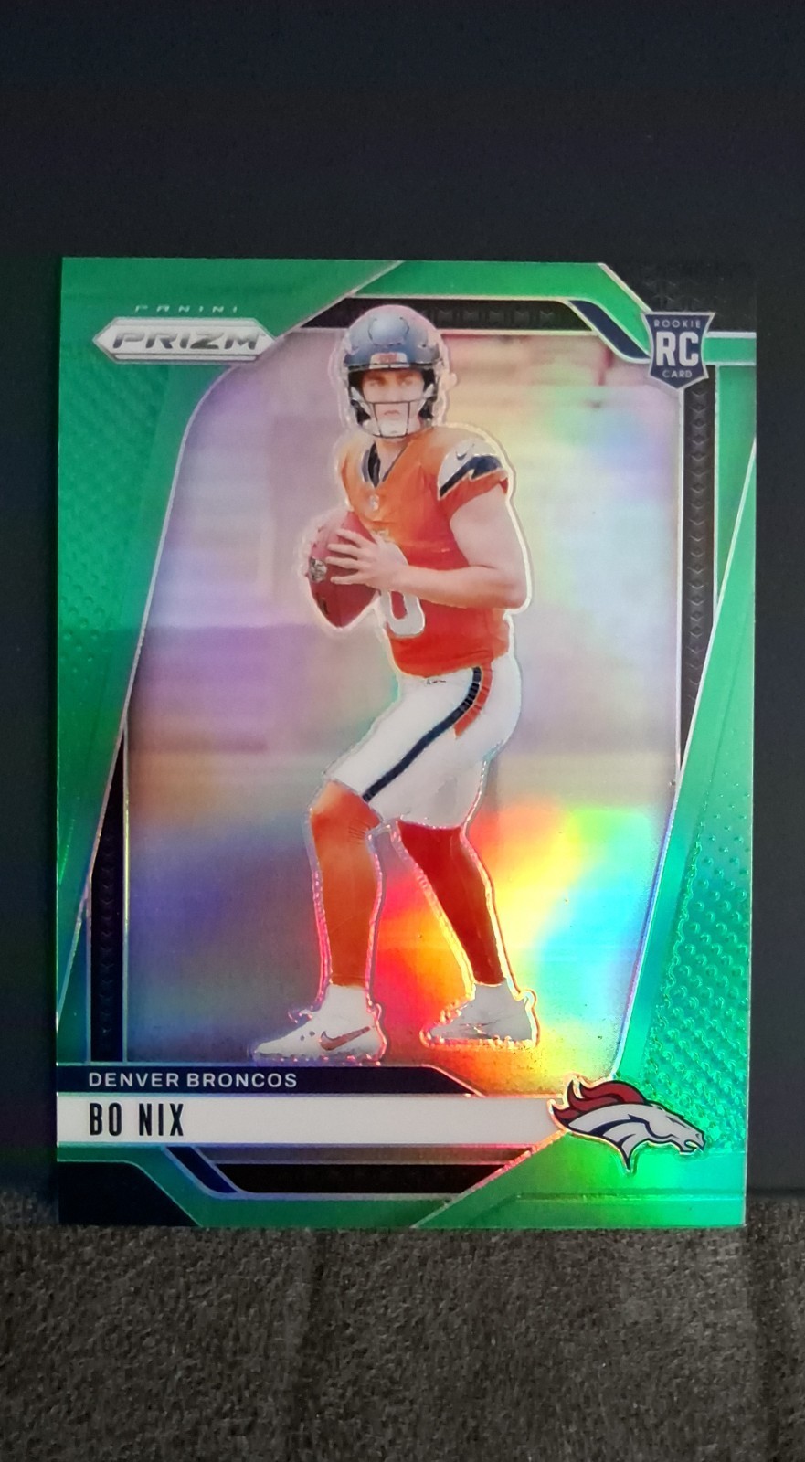 2024 Panini Prizm - Rookies Bo Nix #309 Green Prizm (RC)