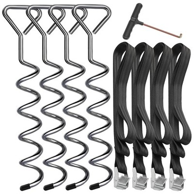 4 Sets robuste Ankerpfähle für Trampolin Bodenankerset Piq...