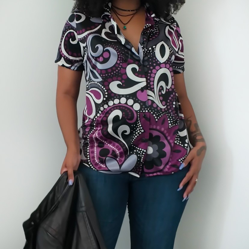 Jordawear 90s patterned button up - image 1