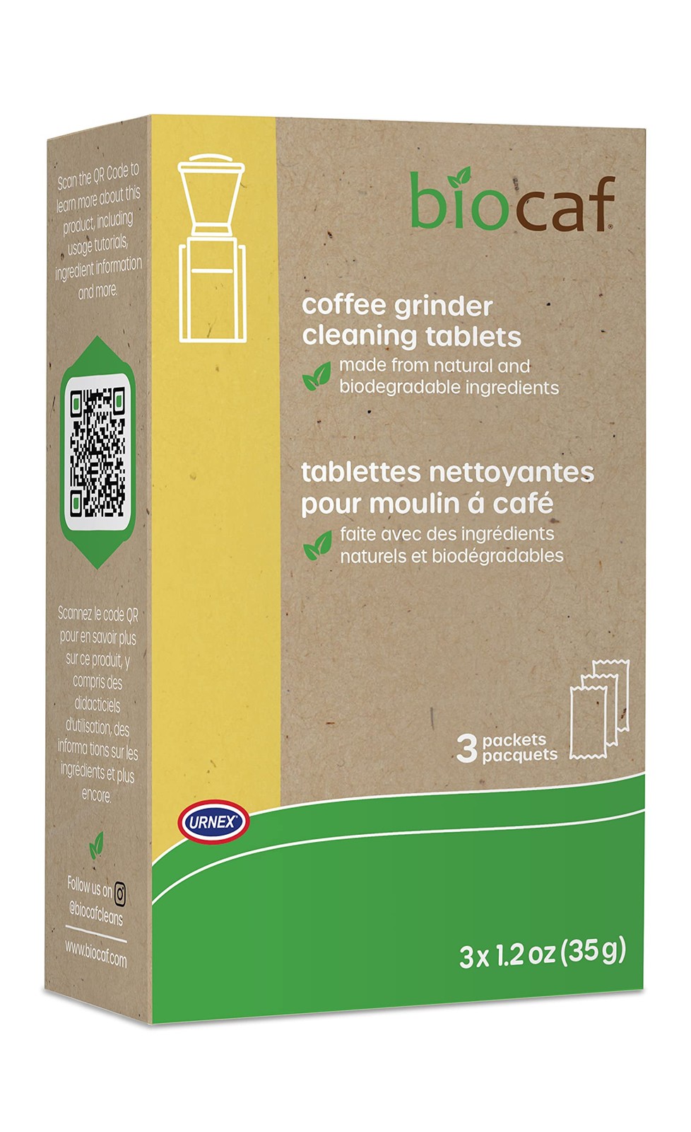 Urnex Full Circle Coffee Grinder Cleaning Tablets - 3 Single