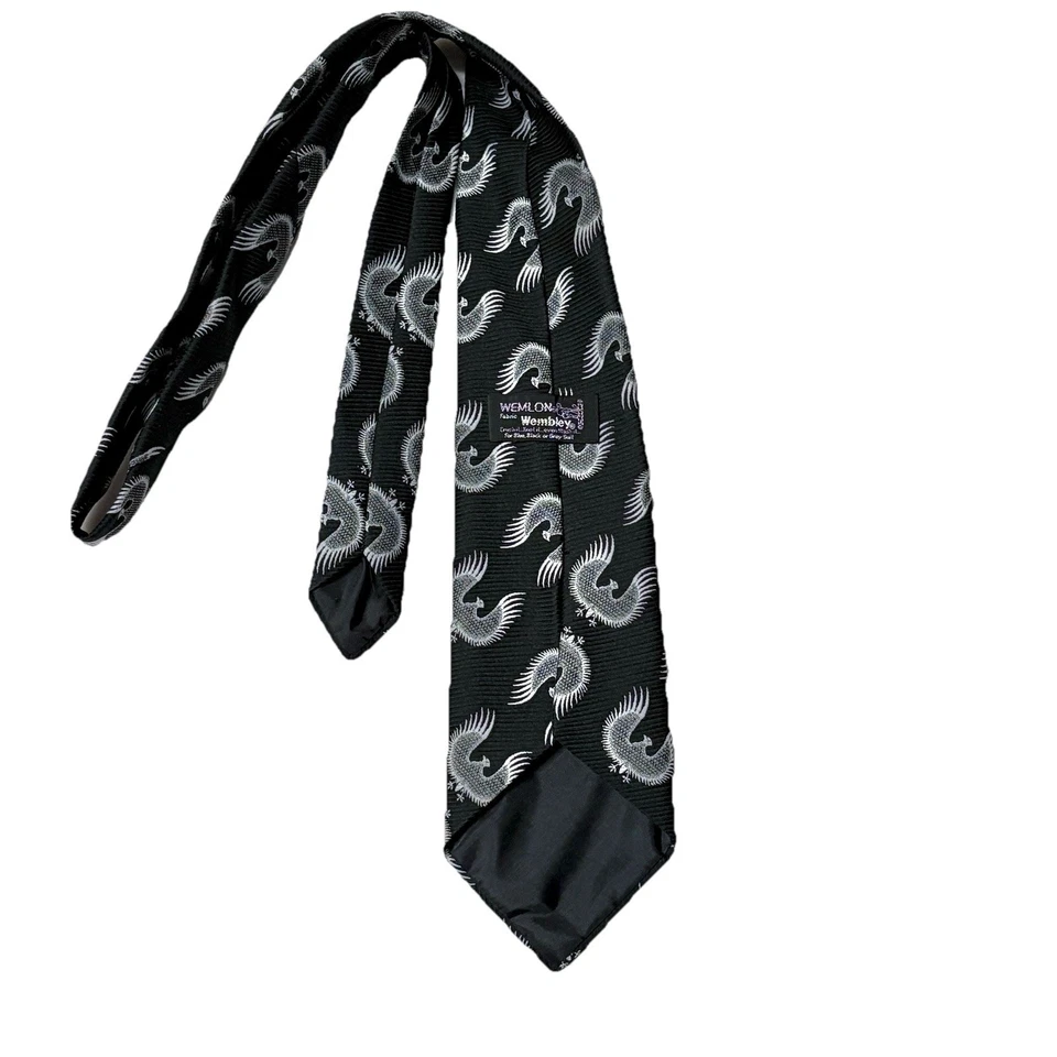 Corbata de águila calva Wemlon de colección para hombre corbata ancha americana EE. UU. 60 70 RARA Foto 4 de 4