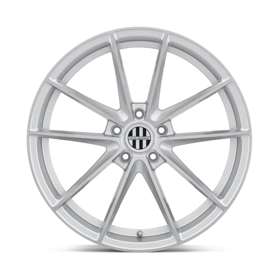 Victor Equipment Zuffen 18x10.5 +55 Silver w/ Brushed Face Wheel 5x130 (QTY 1) Foto 3 de 4