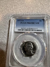 1972-S Proof Jefferson Nickel PCGS PR69DCAM