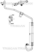 AC High Low Pressure Line Hose TRISCAN Fits CITROEN DS PEUGEOT 13-19 9675103780