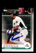 Signed Baseball Card Auto Jeremy Eierman 2019 Topps Pro Debut #129