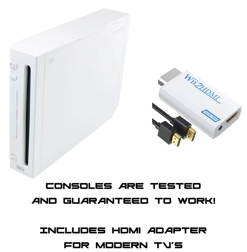 Nintendo Wii Console HDMI Bundle – Motion Plus, Wii Sports, Mario Bros + 5 Games - Image 4 of 4