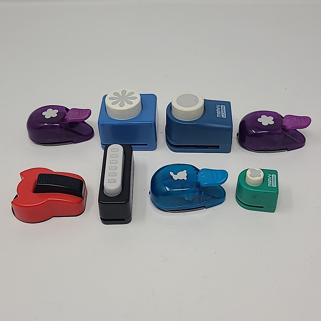 Scrapbooking Paper Punch Lot Marvy Uchida EK Success Paper Studios Lot of 8